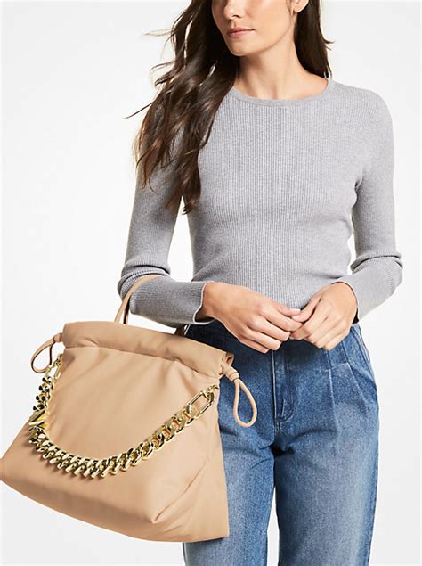 michael kors lina tote|Lina Medium Embellished Tote Bag .